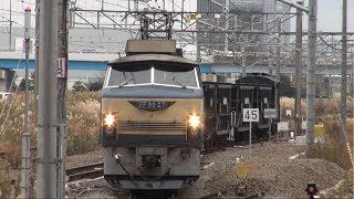 配6794レ　EF66 27　最後尾ヨ8000付き　尻手短絡線江ヶ崎踏切通過