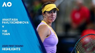 Anastasia Pavlyuchenkova v Yue Yuan Highlights | Australian Open 2025 First Round