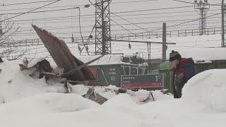 В Апатитах демонтировано здание бывшего вокзала