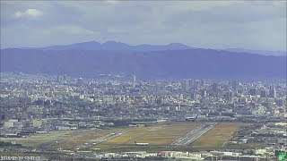 2018.03.21【逆ラン】伊丹14・広角｜ITM Using RWY 14｜大阪空港ライブカメラ