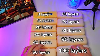 1 vs 100 Layers 💥 | ASMR Wax Cracking | Which Layer Did You Like Most?