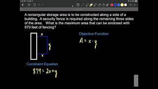 Optimization | fencing problem | three sides maximize area of rectangle calculus