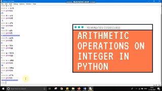 Arithmetic Operations on Integer in Python | Full Python Beginner Series