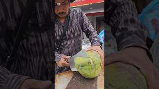 Amazing skills peeling fresh coconut #coconut #shorts #skills #satisfying #viralvideo