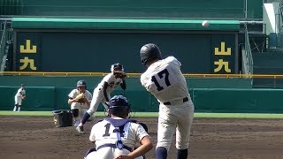 宇和島東・小野 智弘（２年）【ポール上段に直撃ホームラン】２０１９夏・甲子園練習