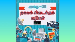 தரம் 01 அலகு - 8 தகவல் கிடைக்கும் வழிகள் ( Unit - 8 How information is received for Grade 01 )