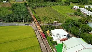 空拍。阿里山小火車-鹿麻產