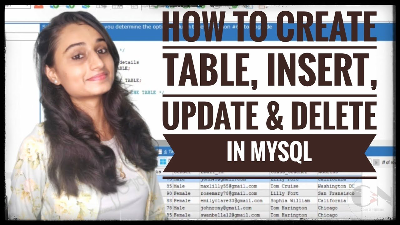 How To Create Table Insert Update Delete In Mysql Mysql Tutorial