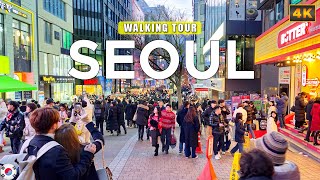 Seoul 4K Walking Tour - Seoul City Walk Christmas 2024