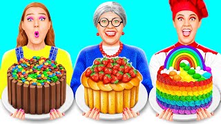 Me vs Grandma Cooking Challenge | Cake Decorating Challenge by RaPaPa