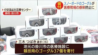 病院に競技用ゴーグル　スノーボーダーが寄付(20/04/23)