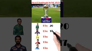 Most Dismissals in World Cup 2023 #shorts #cricket #viral #trending #ytshorts #youtubeshorts