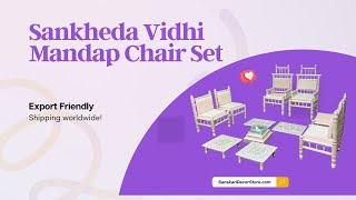 Wooden Sankheda Vidhi Mandap Furniture | Indian Wedding | International Wedding | Sanskari Decor