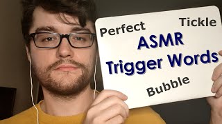 [ASMR] Tingly Trigger Words! Relaxing Repeated Whispering (close up male ear-to-ear whispers)