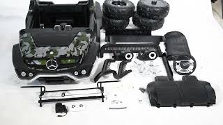 12V 4x4 Mercedes Benz Unimog 2 Seater Ride on Car Assembly Video