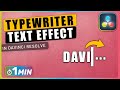 How to Do TYPEWRITER Text Effect in DaVinci Resolve