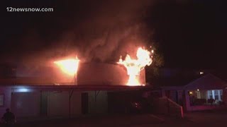 Silsbee woman thankful she and her dog got out safely after apartment building caught fire