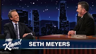 Seth Meyers on Trump’s Trial, Strike Force Five Podcast & Andy Samberg Crashes H
