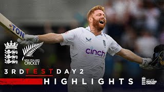 Bairstow Blasts Another Ton! |Highlights |England v New Zealand - Day 2 |3rd LV=