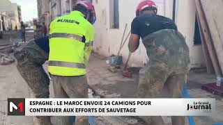 Espagne : envoi camions marocains pour contribuer aux efforts de sauvetage