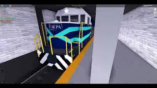 Freight train passing at subway station (rare)