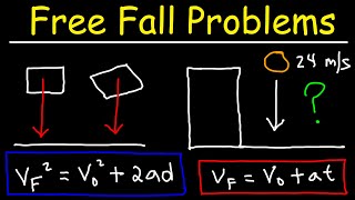 Free Fall Physics Problems - Acceleration Due To Gravity