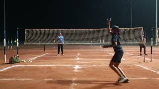 Tennikoit skills #Straight \u0026cross line shot