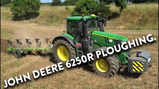 4Kᵁᴴᴰ August 2024: John Deere 6250R ploughing with a 6 furrow Dowdeswell MA plough