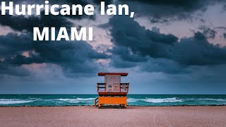 [4K] Calm Before Hurricane Ian, Walking Miami Beach, Florida. ( BEACH WALK  )