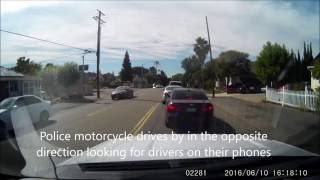 Instant Justice for Texting Driver in Folsom, CA