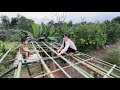 Single mom : Unhappy marriage single mother builds house, chicken coop and harvests fruit by herself