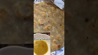 Crispy Roti Prata With Curry Dipping Sauce #indianfood #youtube #viralshort #yummy