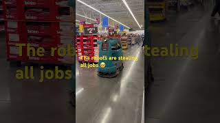 Self driving cleaning robot at Walmart . #robot