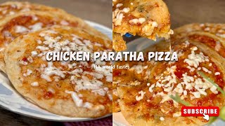 Chicken Cheesy Paratha Pizza by NA world tastes #chickencheeseparatha #naworldtastes #recipe