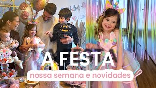 Festa de aniversário, Itai brigou na escola, minha mãe voltou do Brasil e rotina em família