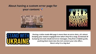 About having a custom error page for your content