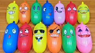 Satisfying Asmr Slime Video 422 : Making Dazzling Rainbow Slime With Funny Balloons!