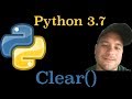 Python 3.7: Clear() List Method In Python