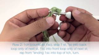 How to Crochet the Front and Back Loop Single Crochet Stitch