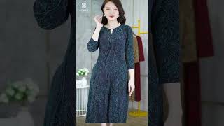 Đầm đi tiệc cho Quý bà trung niên LV810 | THỜI TRANG TRUNG NIÊN LYBEE | GỌI NGAY: 0981651299 |