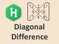 Diagonal Difference using Python3.(HackerRank's question)