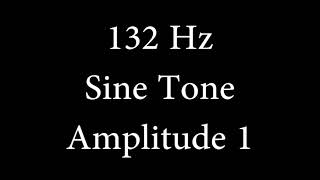 132 Hz Sine Tone Amplitude 1