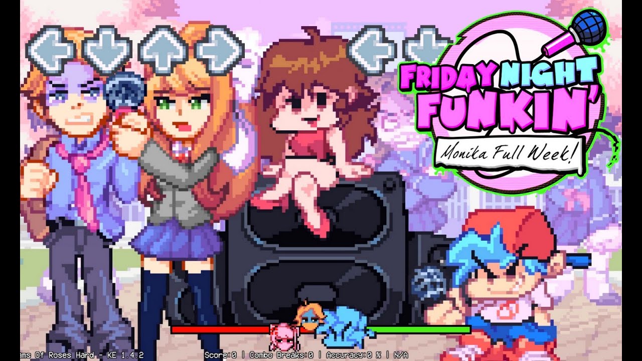 Monika Full Week Friday Night Funkin Mod Youtube