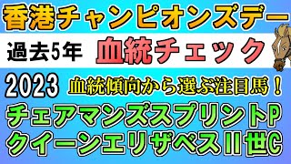 【香港チャンピオンズデー2023】チェアマンズスプリントプライズ/クイーンエリザベスⅡ世カップ　過去5年血統チェック【バーチャルサラブレッド・リュウタロウ/競馬Vtuber】