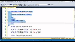 Understand about How to Table Valued Parameter using SQL Server Development