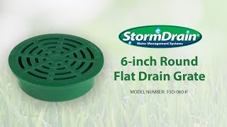 StormDrain FSD-060-R 6-Inch Round Flat Drain Grate