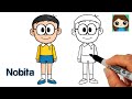 How to Draw Nobita Easy | Doraemon