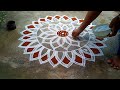 Vaigadi madham flower rangoli/padi kolam / beautiful muggulu/ freehand rangoli/tamilar rangoli