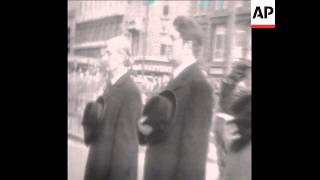 SYND 2-4-72 PRESIDENT DE VALERA REVIEWS TROOPS AT EASTER RALLY IN DUBLIN