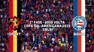 Gols - Sport 4 x 1 Bahia - Copa Sul-Americana - 26/08/2015